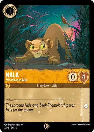 Nala - Petit Ourson Espiègle (3) - Cartes promotionnelles Disney Lorcana à feuille froide 