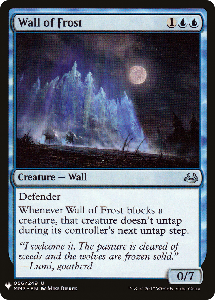 Mur de givre (PLST-MM3-56) - La Liste