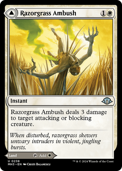 Embuscade de Razorgrass // Champ de Razorgrass (MH3-238) - Modern Horizons 3 