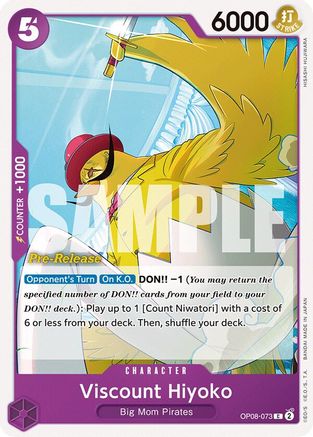 Viscount Hiyoko (OP08-073) - Cartes de pré-sortie Two Legends