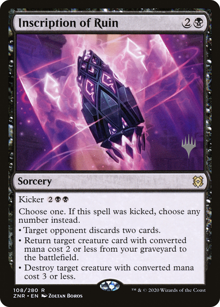 Inscription de la Ruine (PPZNR-108P) - Promotions Zendikar Rising 