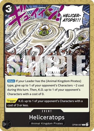 Heliceratops (OP08-097) - Cartes de pré-sortie Two Legends