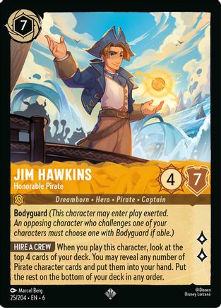 Jim Hawkins - Pirate Honorable (25/204) - Feuille froide de la mer d'Azurite 