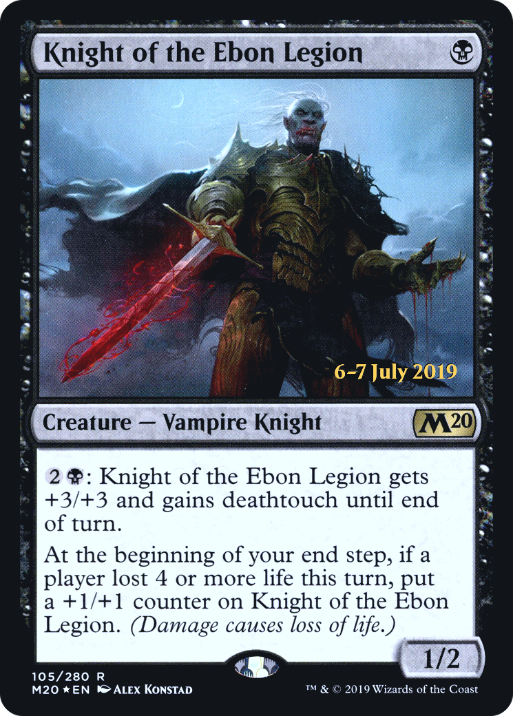 Knight of the Ebon Legion (PRE-105S) - Core Set 2020 Promos Foil