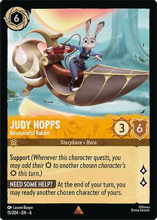 Judy Hopps - Lapin débrouillard (15/204) - Feuille froide de mer azurite 