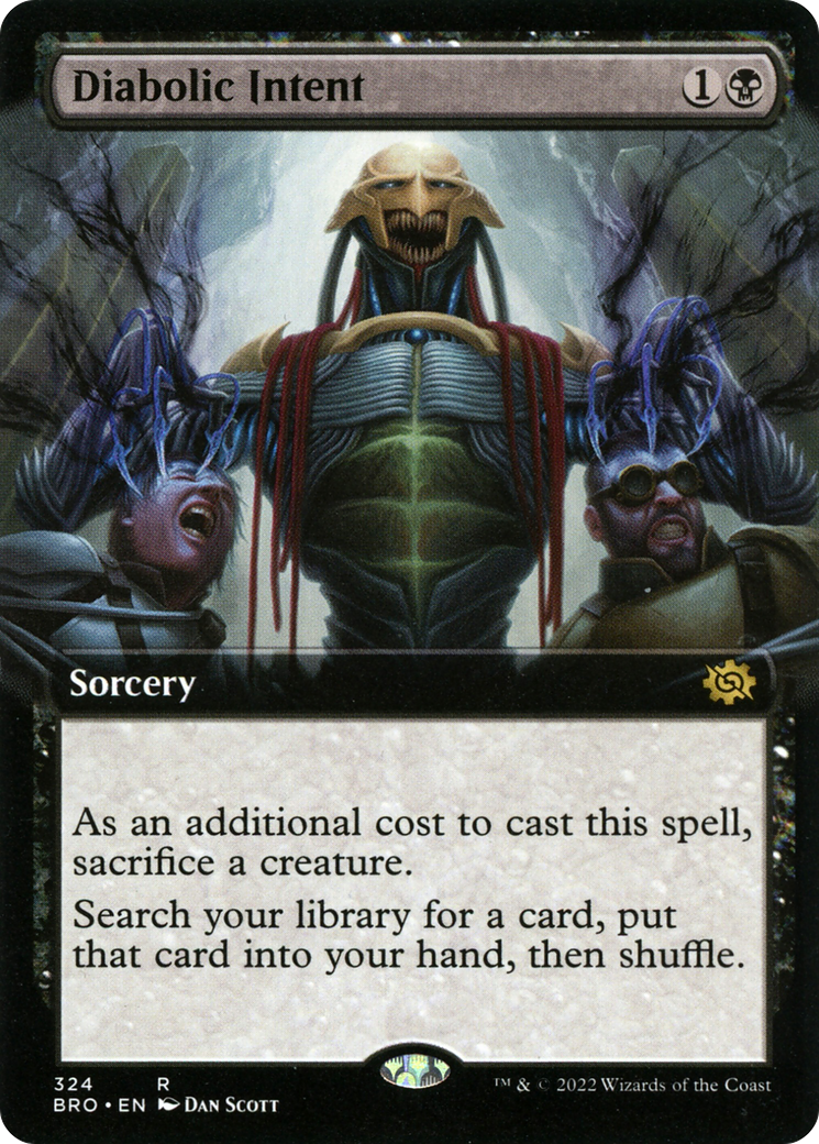 Diabolic Intent (Extended Art) (BRO-324) - The Brothers' War: (Extended Art) Foil