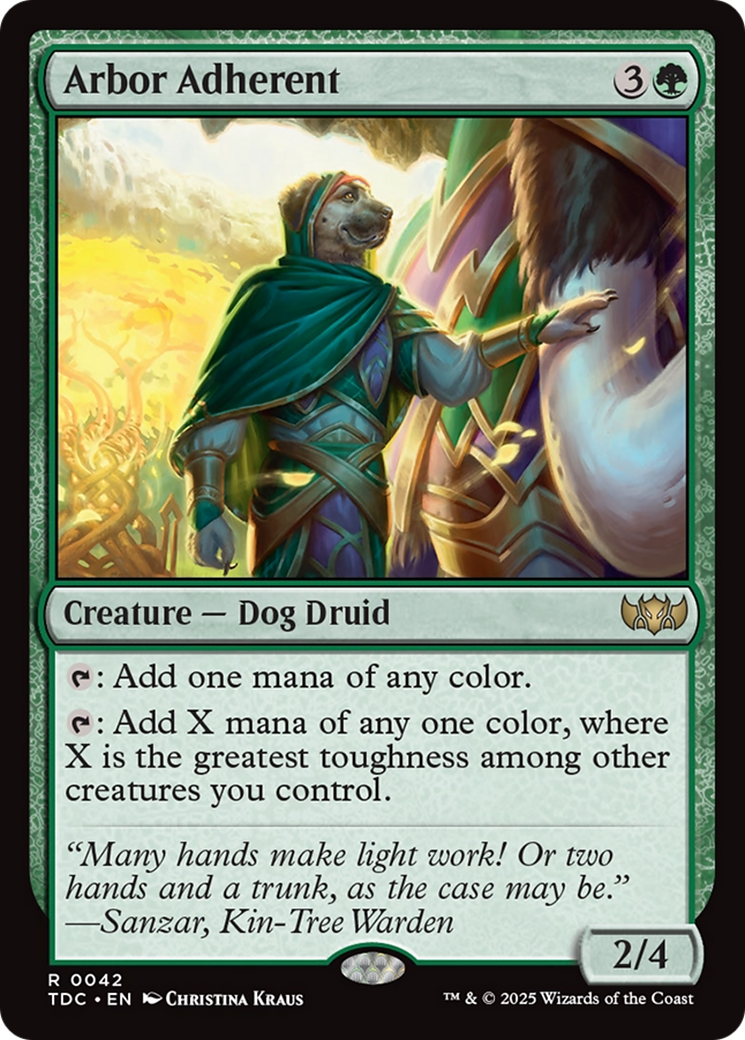 Arbor Adherent (TDC-042) - Commandant : Tarkir : Tempête de dragons 