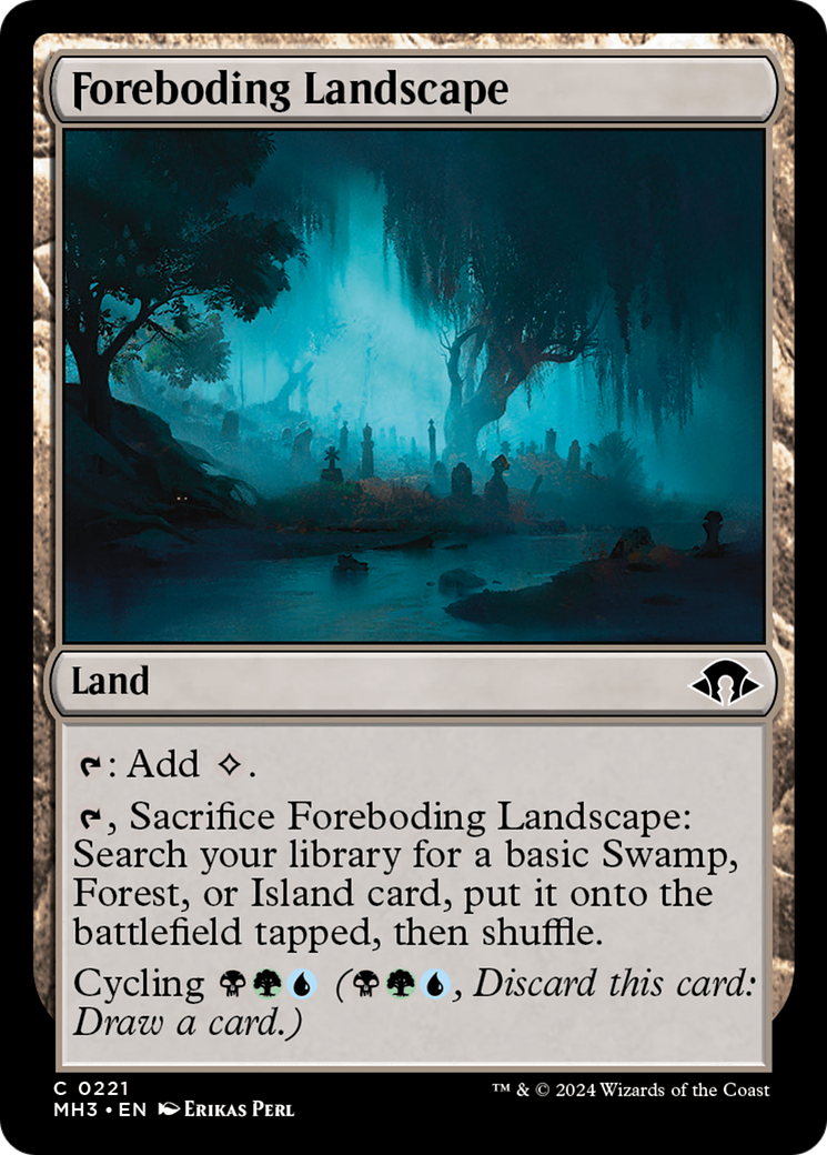 Foreboding Landscape (MH3-221) - Modern Horizons 3 Foil