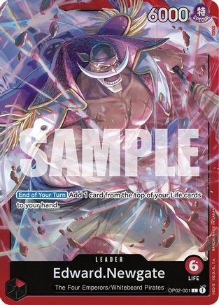 Edward.Newgate (OP02-001) (OP02-001) - Deck de démarrage 15 : Edward.Newgate Foil ROUGE