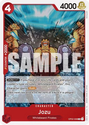 Jozu (OP02-008) - Deck de démarrage 15 : Edward.Newgate ROUGE 