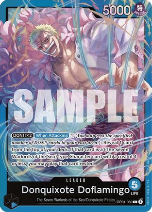 Donquixote Doflamingo (OP01-060) (OP01-060) - Deck de démarrage 17 : Donquixote Doflamingo BLEU Foil 