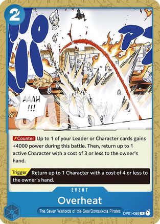 Surchauffe (OP01-086) - Deck de démarrage 17 : Donquixote Doflamingo BLEU 