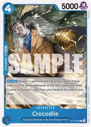 Crocodile (ST17-001) - Deck de démarrage 17 : Donquixote Doflamingo BLEU 