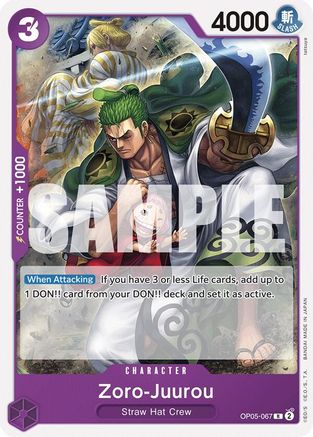 Zoro-Juurou (OP05-067) (OP05-067) - Deck de démarrage 18 : Monkey.D.Luffy VIOLET 