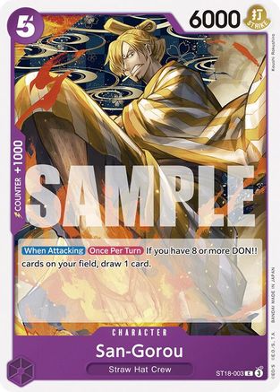 San-Gorou (ST18-003) - Deck de démarrage 18 : Monkey.D.Luffy VIOLET 
