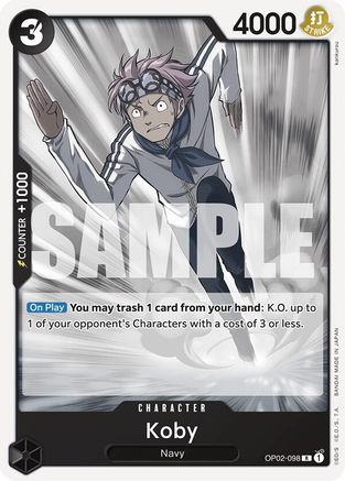 Koby (OP02-098) - Deck de démarrage 19 : Fumeur NOIR 