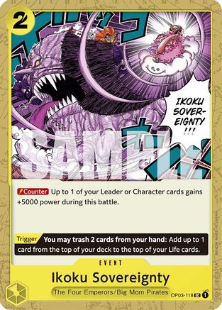 Souveraineté Ikoku (OP03-118) - Deck de démarrage 20 : Charlotte Katakuri JAUNE 