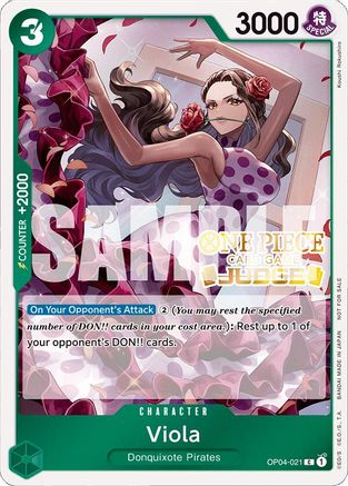 Viola (Judge Pack Vol. 4) (OP04-021) - Cartes promotionnelles One Piece Foil