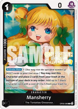 Mansherry (Judge Pack Vol. 4) (OP05-088) - Cartes promotionnelles One Piece Foil 
