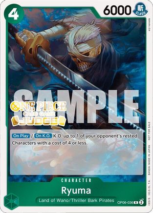 Ryuma (Judge Pack Vol. 4) (OP06-036) - Cartes promotionnelles One Piece Foil 