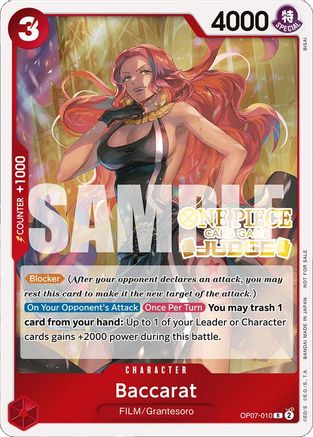 Baccarat (Judge Pack Vol. 4) (OP07-010) - Cartes promotionnelles One Piece Foil
