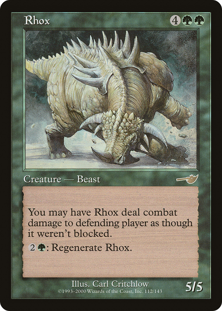 Rhox (NEM-112) - Feuille Nemesis