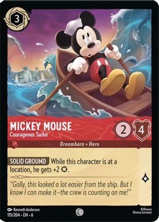 Mickey Mouse - Courageux Marin (115/204) - Mer d'Azurite 