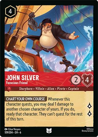 John Silver - Ami féroce (109/204) - Feuille froide de la mer d'azurite 