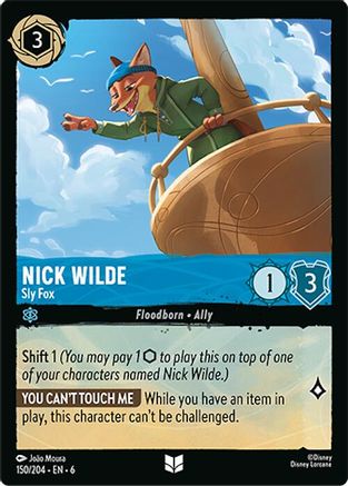 Nick Wilde - Sly Fox (150/204) - Feuille froide de la mer d'Azurite 