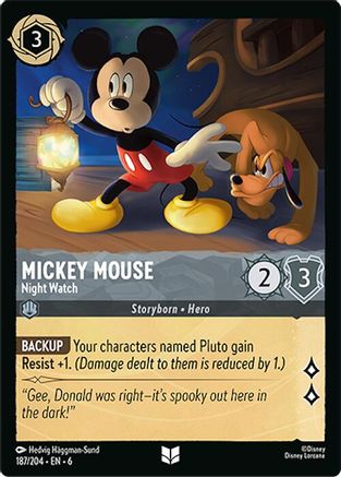 Mickey Mouse - La Ronde de Nuit (187/204) - Feuille froide de mer azurite 