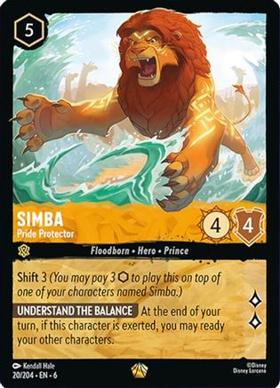 Simba - Protecteur de la Fierté (20/204) - Feuille froide de la mer d'Azurite 