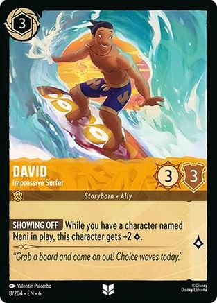 David - Impressionnant surfeur (8/204) - Feuille froide de mer azurite 