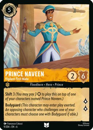 Prince Naveen - Premier lieutenant vigilant (9/204) - Feuille froide de la mer d'Azurite 
