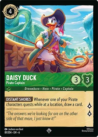 Daisy Duck - Capitaine pirate (81/204) - Feuille froide de mer azurite 