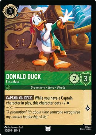 Donald Duck - Second (80/204) - Feuille froide de mer azurée 