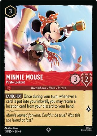 Minnie Mouse - Pirate Lookout (120/204) - Feuille froide de mer azurite 