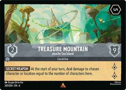 Treasure Mountain - Île de la mer d'Azurite (203/204) - Feuille froide de la mer d'Azurite 