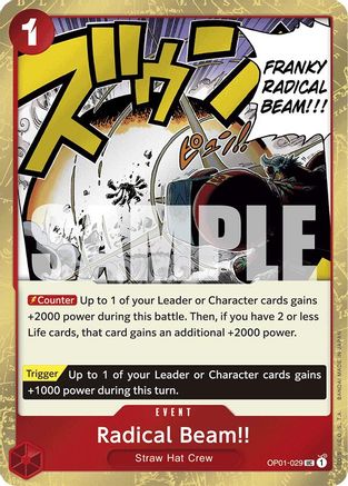 Radical Beam !! (Jolly Roger Foil) (OP01-029) - Booster Premium - Le meilleur - Foil