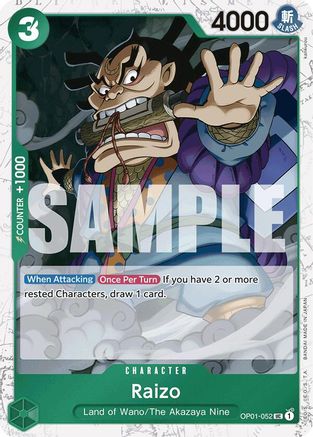 Raizo (Jolly Roger Foil) (OP01-052) - Booster Premium - Le meilleur - Foil