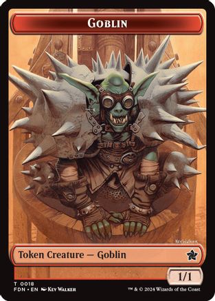 Goblin // Zombie Doubled-Sided Token (FDN-18 // 15) - Foundations Foil