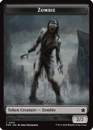 Zombie // Goblin Doubled-Sided Token (FDN-15 // 21) - Foundations