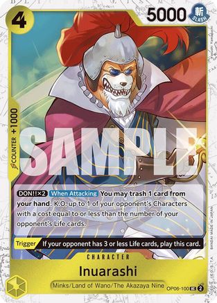 Inuarashi (Jolly Roger Foil) (OP06-100) - Booster Premium - Le meilleur - Foil