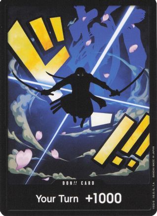 Carte DON!! (Zoro) - Booster Premium - Le meilleur - Foil