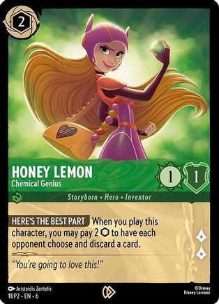 Honey Lemon - Chemical Genius (11) - Cartes promotionnelles Disney Lorcana, feuille froide 