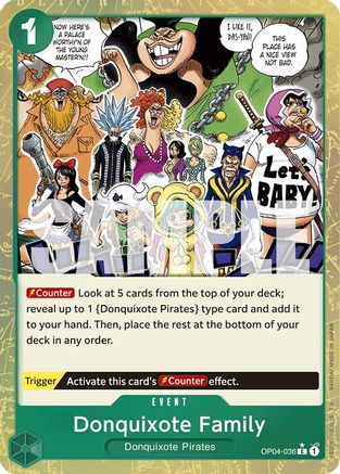 Famille Donquixote (Papier texturé) (OP04-036) - Booster Premium - Le meilleur - Papier 