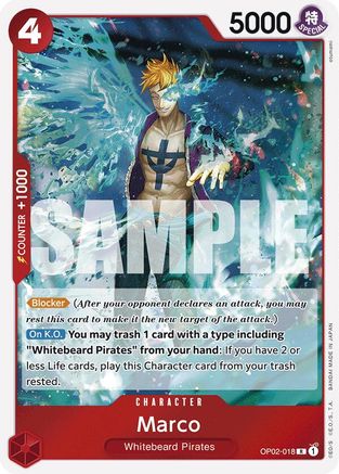 Marco (Réimpression) (OP02-018) - Booster Premium - Le Meilleur - Foil 
