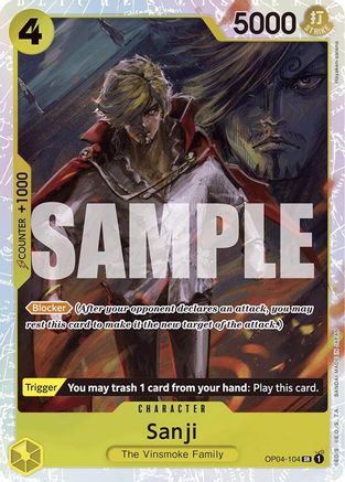 Sanji (Réimpression) (OP04-104) - Booster Premium - Le Meilleur - Foil 