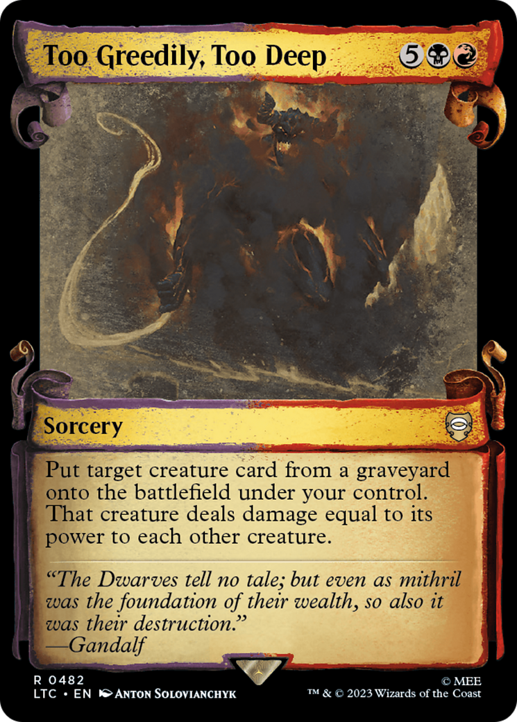 Trop gourmand, trop profond (LTC-482) - Tales of Middle-earth Commander : (Showcase) Foil 