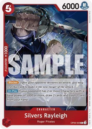 Silvers Rayleigh (OP09-005) - Les Empereurs du Nouveau Monde (feuillet) 