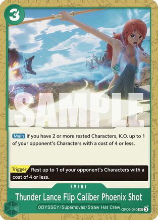Lance Thunder Flip Calibre Phoenix Shot (OP09-040) - Empereurs du Nouveau Monde 
